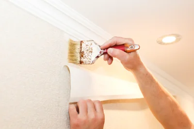 Pose de papier peint à Araux — revêtements muraux et toiles de verre